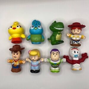 Fisher Price Little People Toy Story 4 Figure Set Lot of 8 Pixar Disney 2018